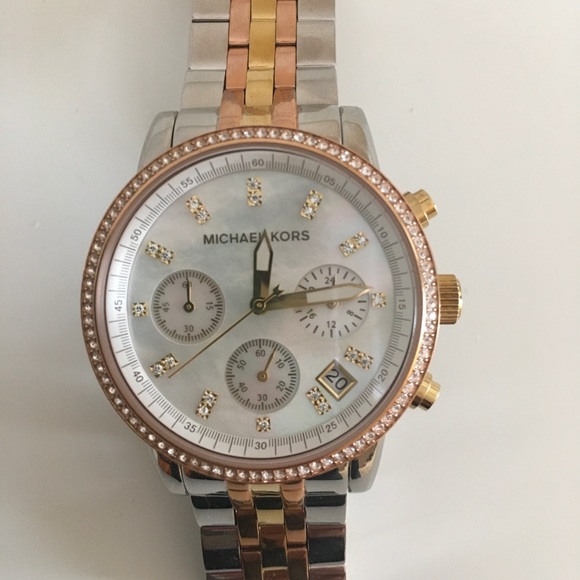 Micheal Kors Gold and Silver Ladies Watch